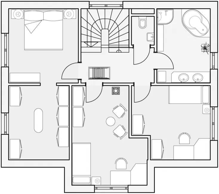Haus Family Plan Obergeschoss